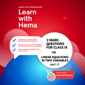 Linear Equations in Two Variables Part 2